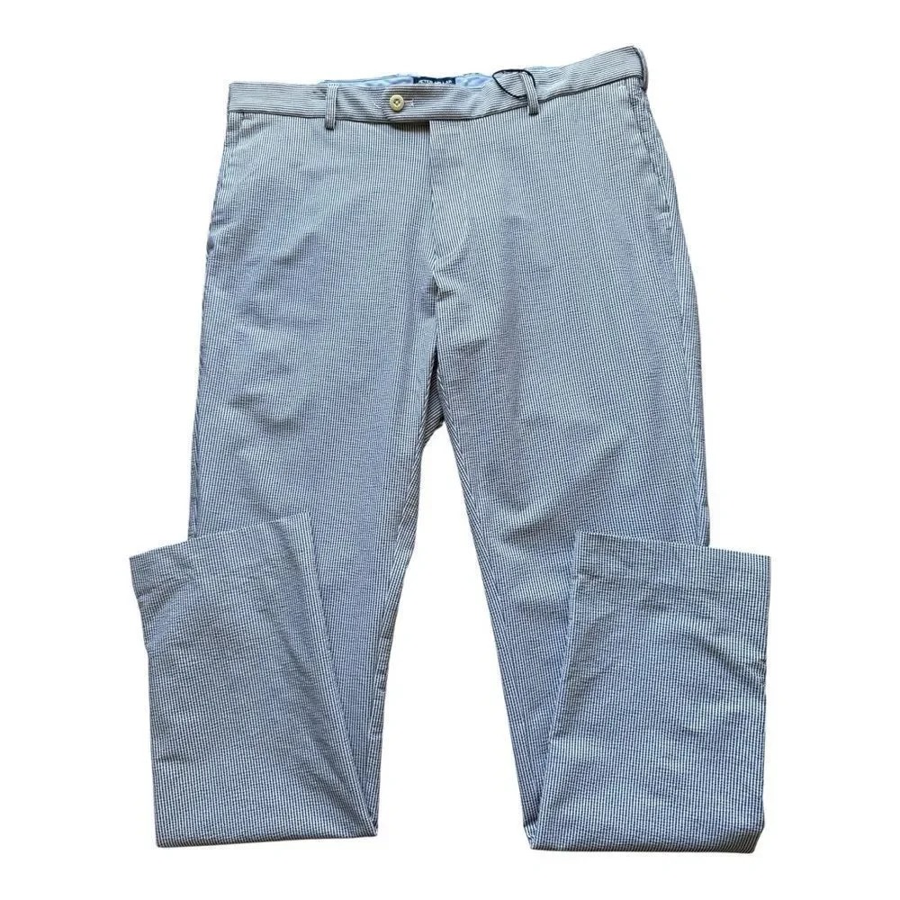 Peter Millar Crown Crafted Matlock Seersucker Performance Trousers Golf Preppy